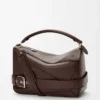 Large Puzzle Biker bag in shiny calfskin Dark Chestnut Large Puzzle Biker bag in shiny calfskin Dark Chestnut