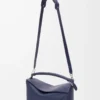 Large Puzzle Edge bag in classic calfskin Abyss Blue