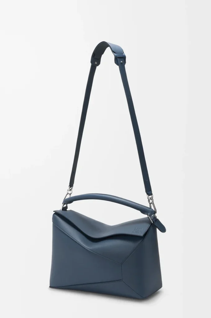 Large Puzzle Edge bag in classic calfskin Indigo Dye Large Puzzle Edge bag in classic calfskin Indigo Dye