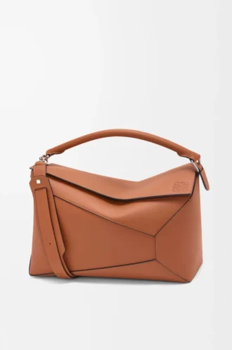 Large Puzzle Edge bag in classic calfskin Tan
