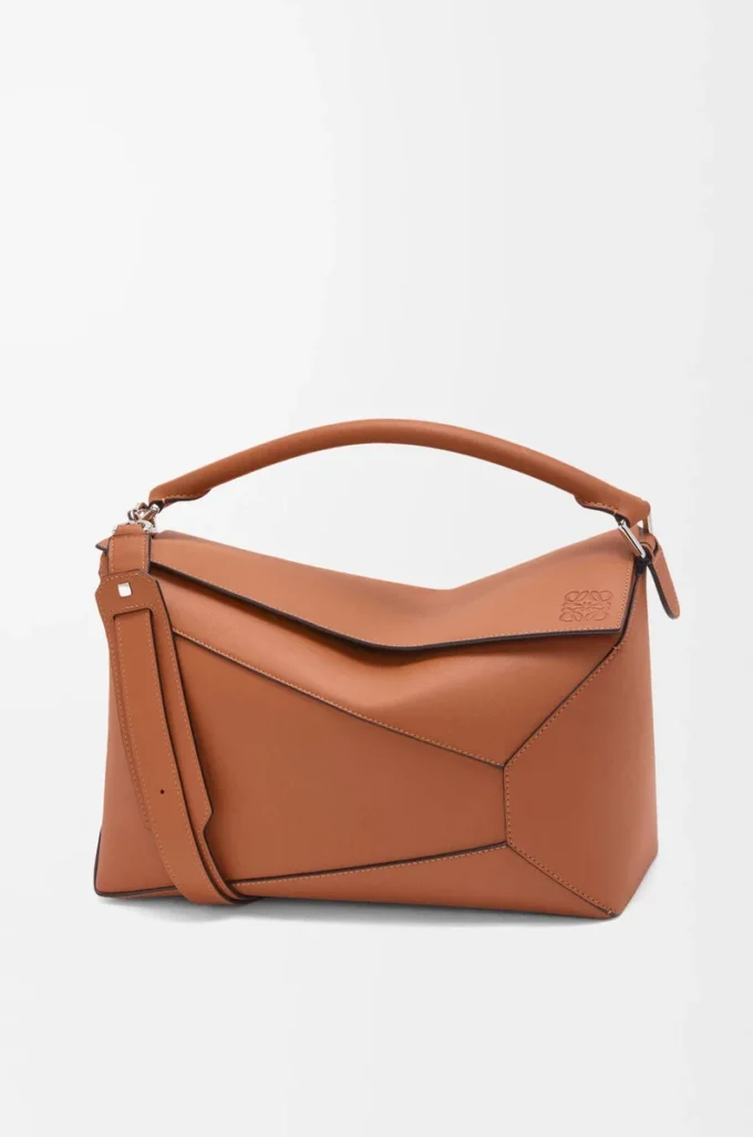 Large Puzzle Edge bag in classic calfskin Tan