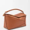 Large Puzzle Edge bag in classic calfskin Tan