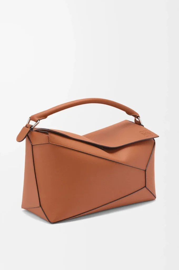 Large Puzzle Edge bag in classic calfskin Tan