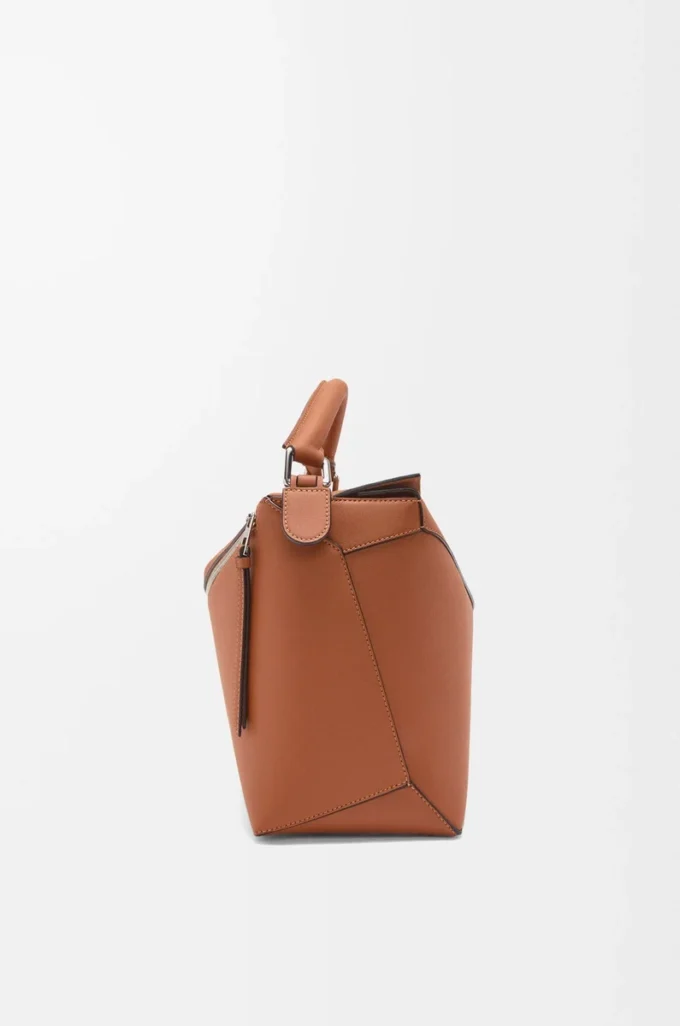 Large Puzzle Edge bag in classic calfskin Tan