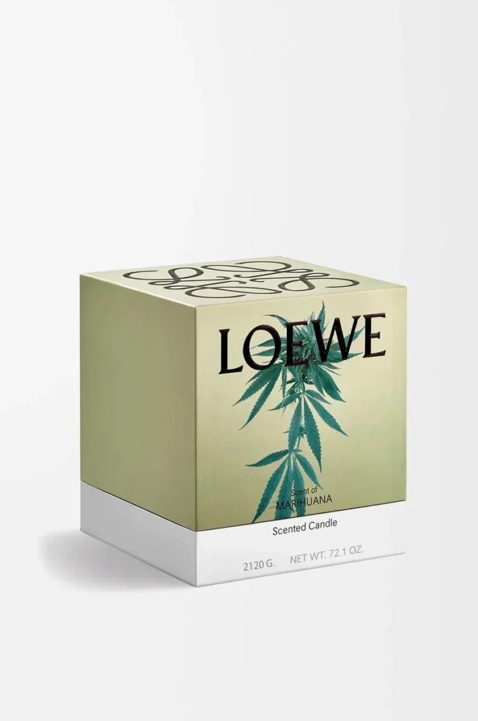 Large Scent of Marihuana candle Dark Green
