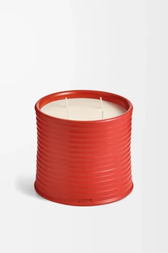 Large Tomato Leaves candle Red