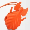 Leaf insect keyfob charm in classic calfskin Vivid Orange Leaf insect keyfob charm in classic calfskin Vivid Orange