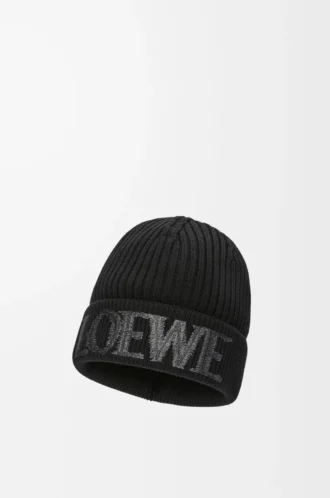 LOEWE beanie in wool Black