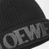 LOEWE beanie in wool Black LOEWE beanie in wool Black
