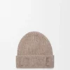 LOEWE beanie in wool Dark Beige