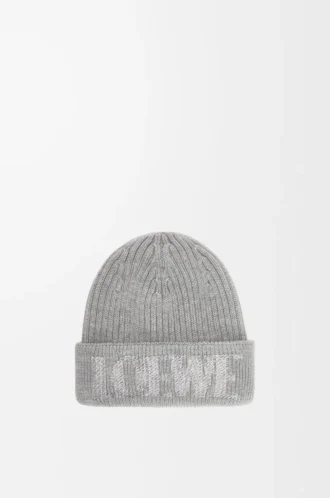 LOEWE beanie in wool Grey