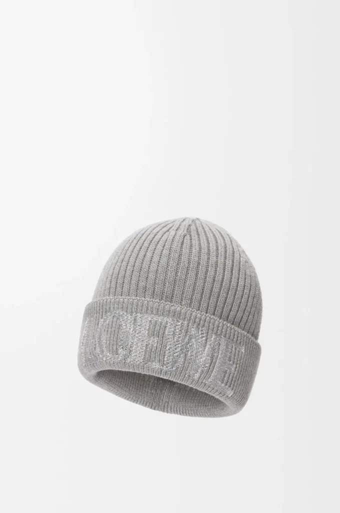 LOEWE beanie in wool Grey LOEWE beanie in wool Grey