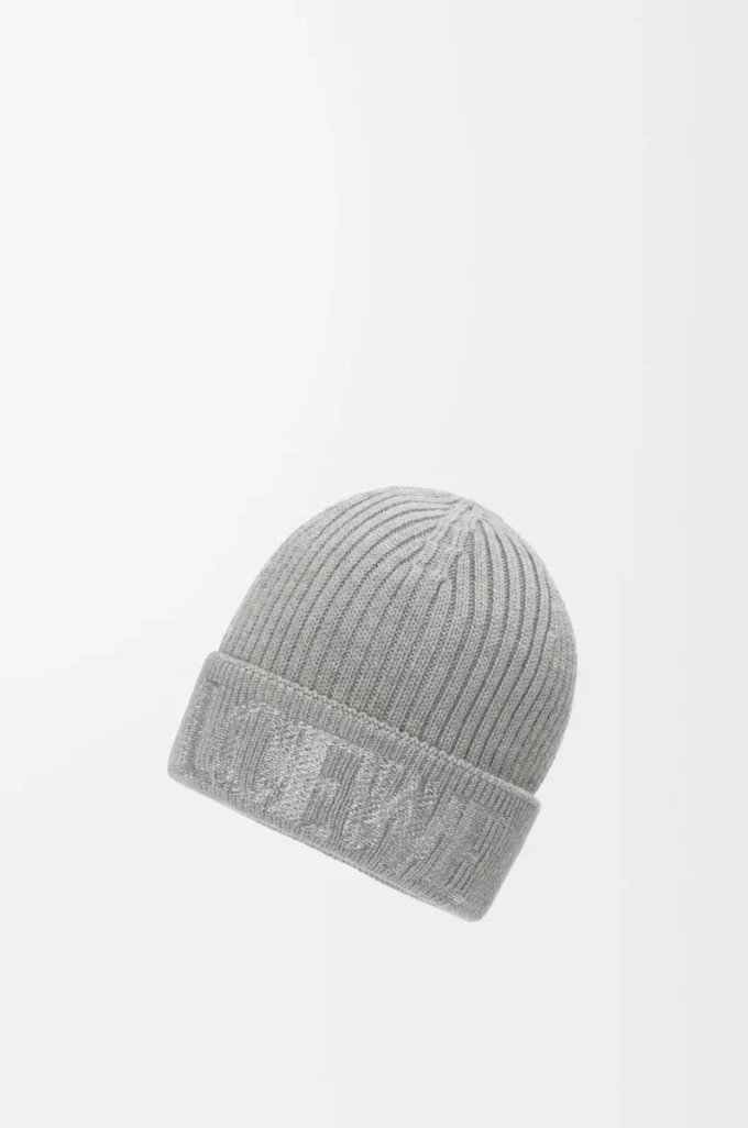 LOEWE beanie in wool Grey LOEWE beanie in wool Grey