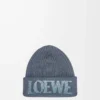 LOEWE beanie in wool Grey Blue LOEWE beanie in wool Grey Blue