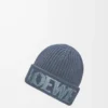 LOEWE beanie in wool Grey Blue LOEWE beanie in wool Grey Blue