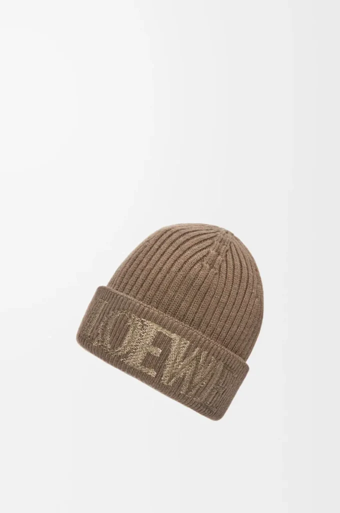 LOEWE beanie in wool Light Brown LOEWE beanie in wool Light Brown