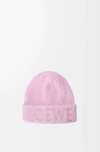 LOEWE beanie in wool Light Pink