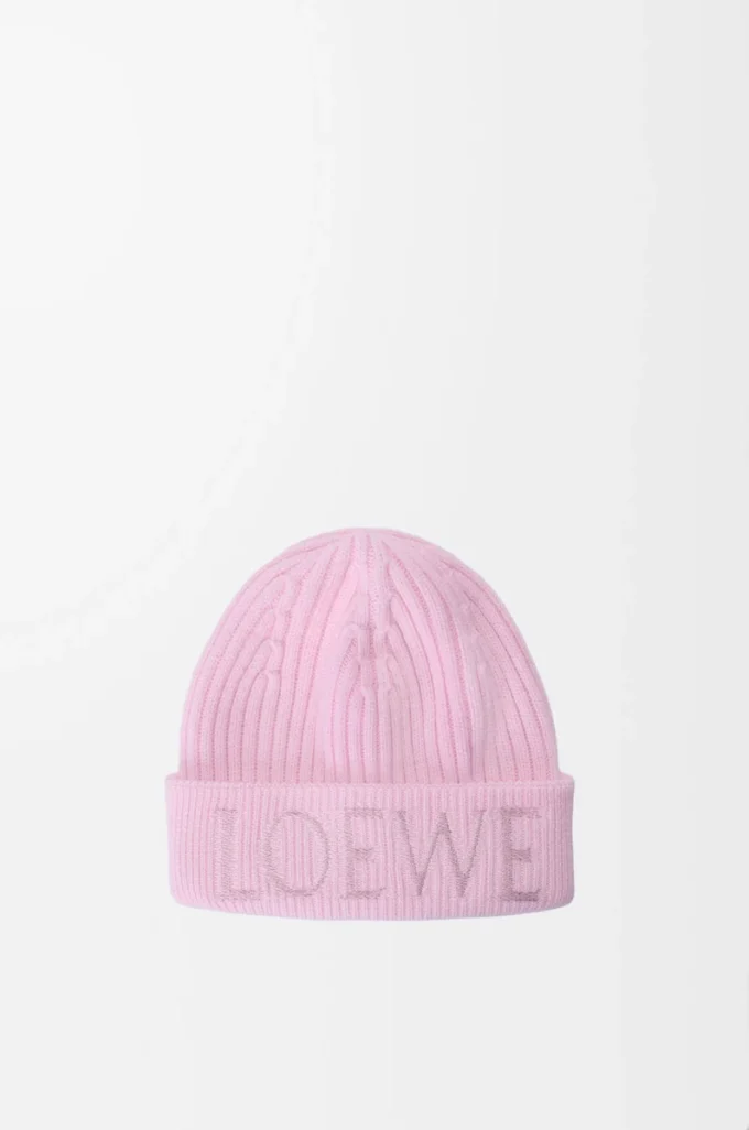 LOEWE beanie in wool Light Pink