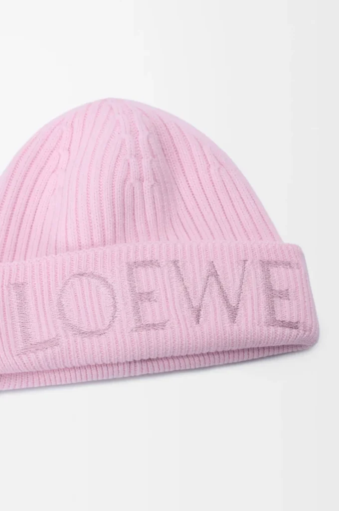 LOEWE beanie in wool Light Pink