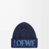 LOEWE beanie in wool Navy Blue LOEWE beanie in wool Navy Blue