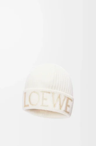 LOEWE beanie in wool White