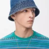 LOEWE bucket hat in denim Denim Blue LOEWE bucket hat in denim Denim Blue