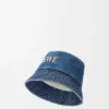 LOEWE bucket hat in denim Denim Blue LOEWE bucket hat in denim Denim Blue