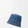 LOEWE bucket hat in denim Denim Blue LOEWE bucket hat in denim Denim Blue