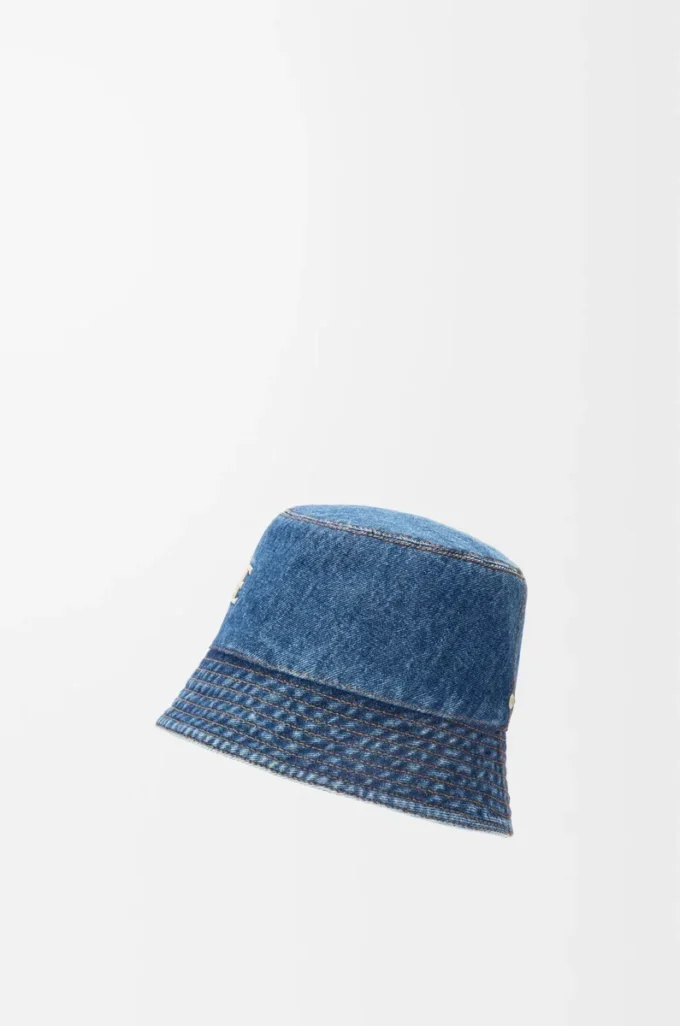 LOEWE bucket hat in denim Denim Blue LOEWE bucket hat in denim Denim Blue