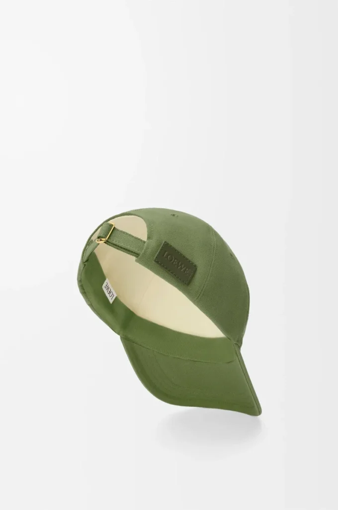 LOEWE cap in canvas Sage Green LOEWE cap in canvas Sage Green