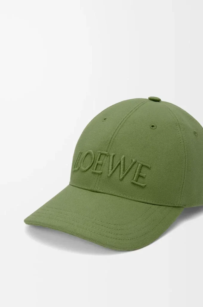 LOEWE cap in canvas Sage Green LOEWE cap in canvas Sage Green
