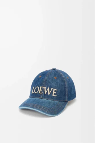 LOEWE cap in denim Denim Blue
