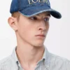 LOEWE cap in denim Denim Blue LOEWE cap in denim Denim Blue