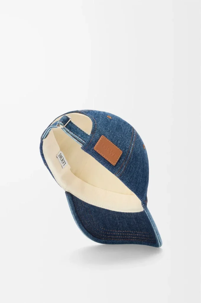 LOEWE cap in denim Denim Blue LOEWE cap in denim Denim Blue