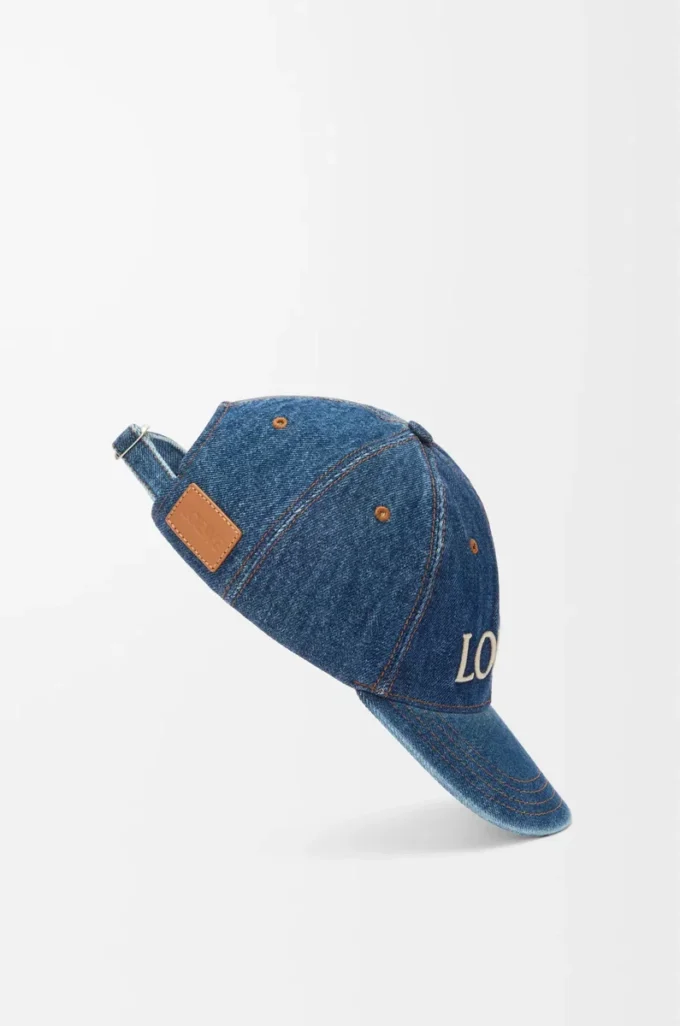 LOEWE cap in denim Denim Blue LOEWE cap in denim Denim Blue