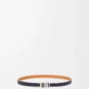 LOEWE graphic belt in classic calfskin Abbys Blue/Palladio