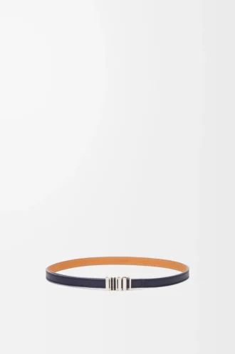 LOEWE graphic belt in classic calfskin Abbys Blue/Palladio