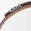 LOEWE graphic belt in classic calfskin Abbys Blue/Palladio