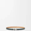 LOEWE Graphic belt in smooth calfskin Deep Forest/Palladium LOEWE Graphic belt in smooth calfskin Deep Forest/Palladium