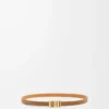 LOEWE Graphic belt in smooth calfskin Oak/Gold