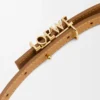 LOEWE Graphic belt in smooth calfskin Oak/Gold
