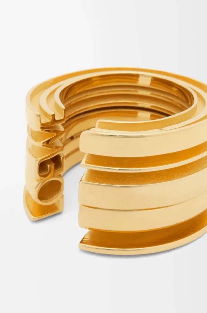 LOEWE Graphic ring in sterling silver Gold LOEWE Graphic ring in sterling silver Gold