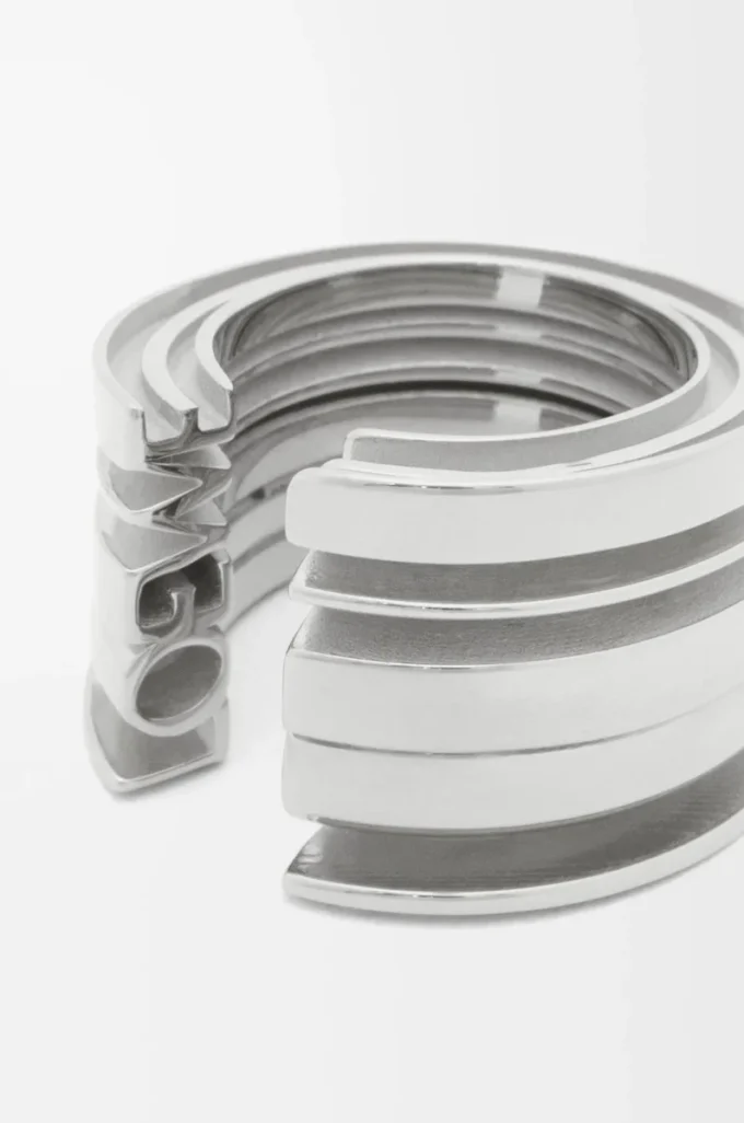 LOEWE Graphic ring in sterling silver Silver LOEWE Graphic ring in sterling silver Silver