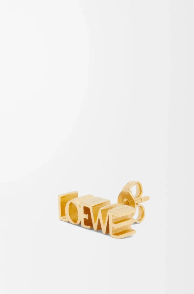 LOEWE Graphic single earring in sterling silver Gold LOEWE Graphic single earring in sterling silver Gold