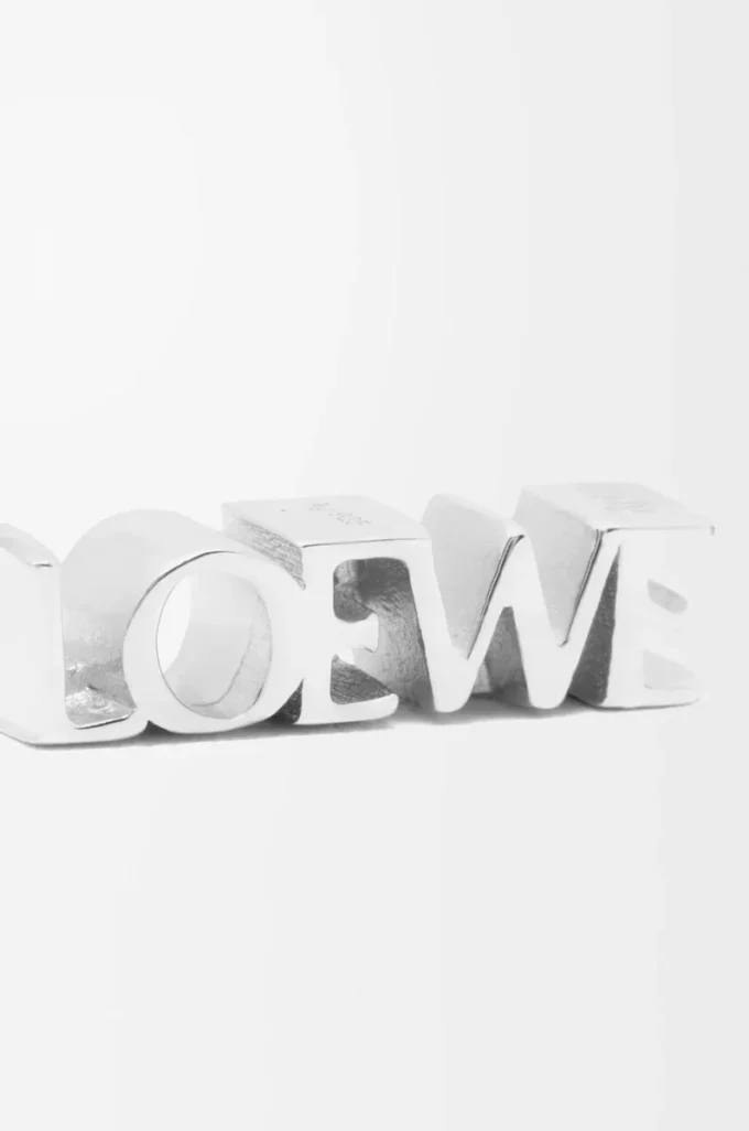 LOEWE Graphic single earring in sterling silver Silver