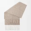 LOEWE scarf in alpaca and wool blend Beige/Ecru LOEWE scarf in alpaca and wool blend Beige/Ecru