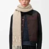 LOEWE scarf in alpaca and wool blend Beige/Ecru LOEWE scarf in alpaca and wool blend Beige/Ecru