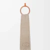 LOEWE scarf in alpaca and wool blend Beige/Ecru LOEWE scarf in alpaca and wool blend Beige/Ecru