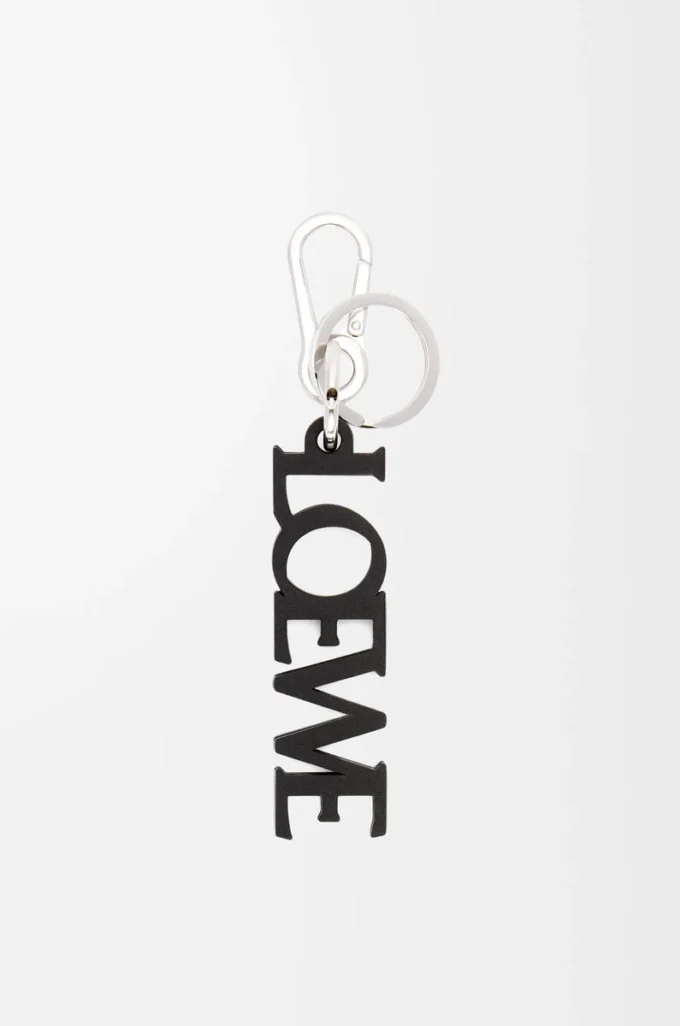 LOEWE Signature charm in smooth calfskin Black LOEWE Signature charm in smooth calfskin Black