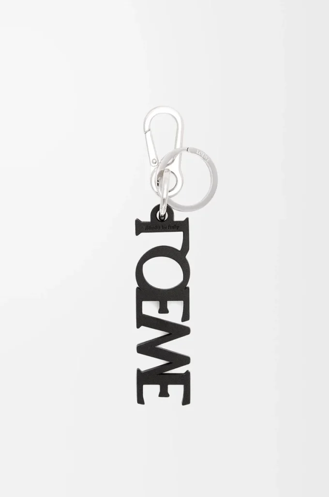 LOEWE Signature charm in smooth calfskin Black LOEWE Signature charm in smooth calfskin Black